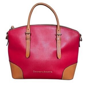 Dooney & Bourke Red and Tan Shoulder Bag